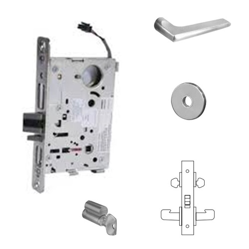 RX-8272-24V Electrified Double Cylinder Mortise Lock Satin Chrome