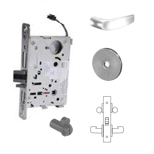 8273-12V Electrified Double Cylinder Mortise Lock Satin Chrome