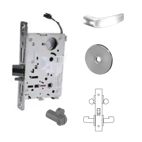 8273-24V Electrified Double Cylinder Mortise Lock Satin Chrome