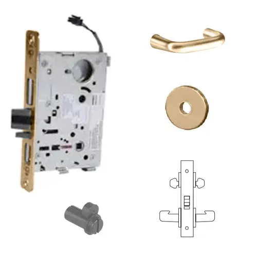 8273-24V Electrified Double Cylinder Mortise Lock Satin Bronze