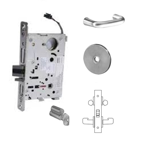 8272-24V Electrified Double Cylinder Mortise Lock Satin Chrome