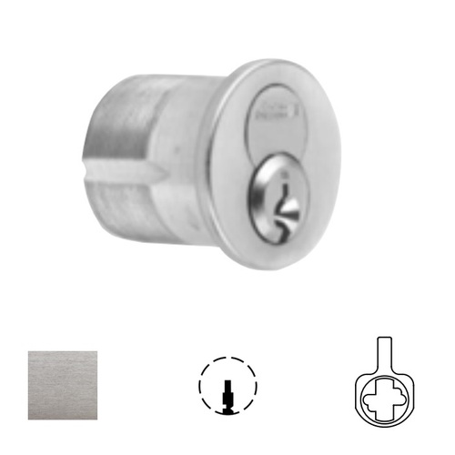 1080 Series IC Mortise Cylinder Satin Chrome