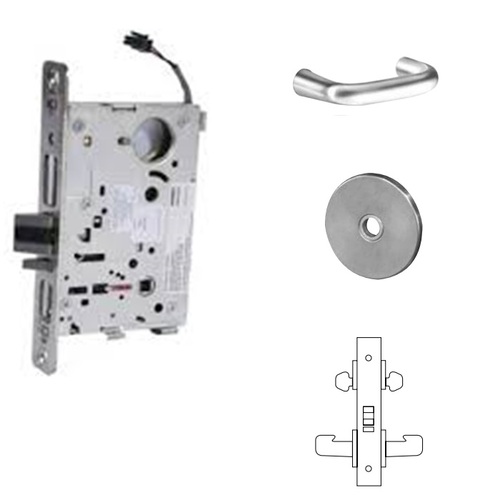 RX-8272-24V Electrified Double Cylinder Mortise Lock Satin Chrome