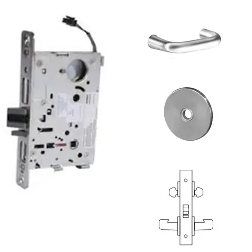 8273-24V Electrified Double Cylinder Mortise Lock Satin Chrome