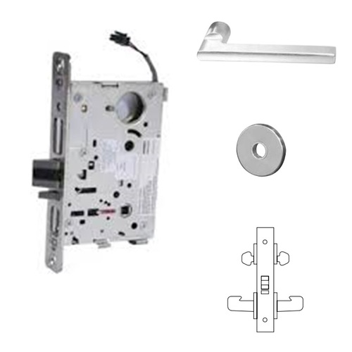 8272-12V Electrified Double Cylinder Mortise Lock Satin Chrome