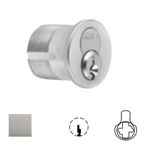 1080 Series IC Mortise Cylinder Satin Chrome