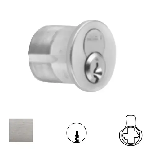 1080 Series IC Mortise Cylinder Satin Chrome