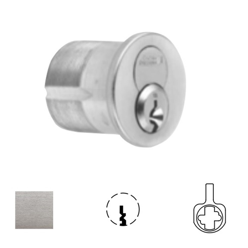 1080 Series IC Mortise Cylinder Satin Chrome