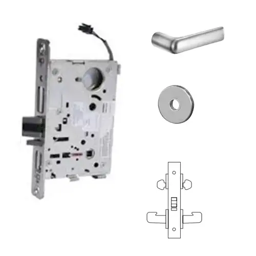 RX-8273-24V Electrified Double Cylinder Mortise Lock Satin Chrome