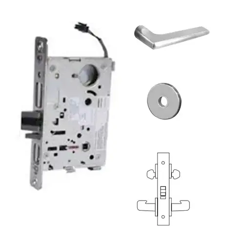 8273-12V Electrified Double Cylinder Mortise Lock Satin Chrome