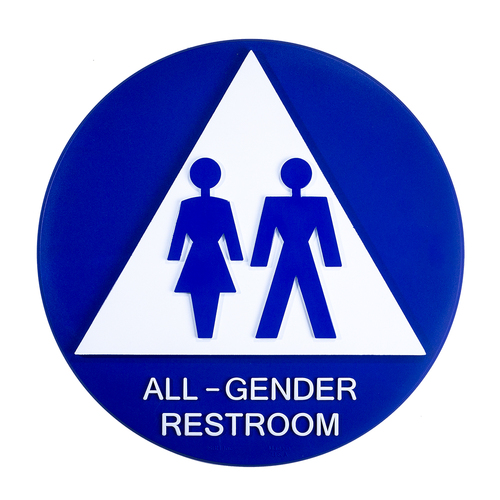 BCF SBH12AG-BLUE 12 x 12 All Gender Door Sign