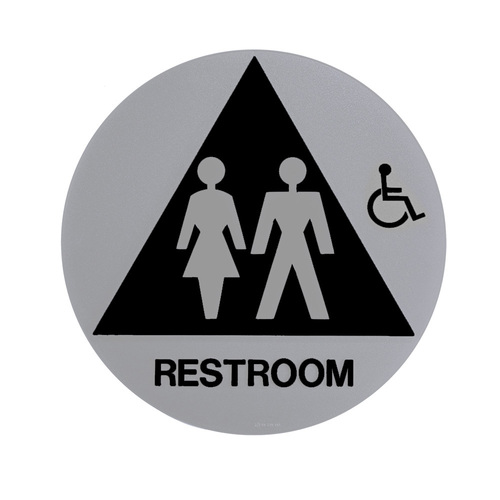 12 x 12 Unisex Door Sign With Handicapped Symbol