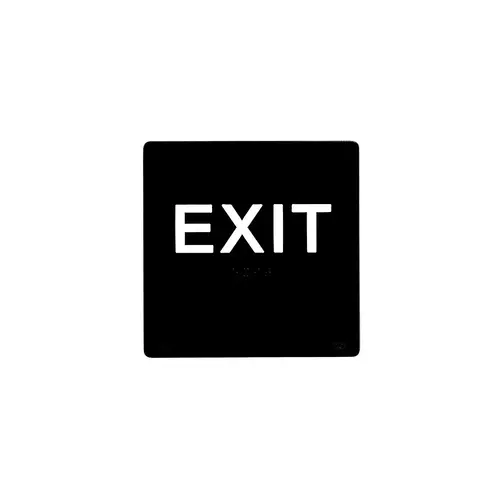 6 x 6 Exit Text 1/8" Acrylic With Braille