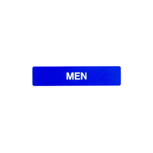 BCF SB448-BLUE 1-3/4 x 8 Men Door Sign With Braille