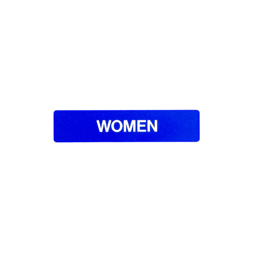 BCF SB449-BLUE 1-3/4 x 8 Women Door Sign With Braille