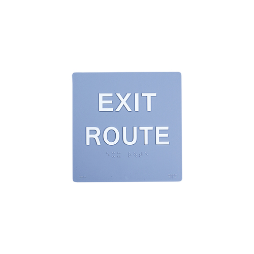 BCF SB451-GRAY 6 x 6 Exit Route 1/8" Acrylic With Braille