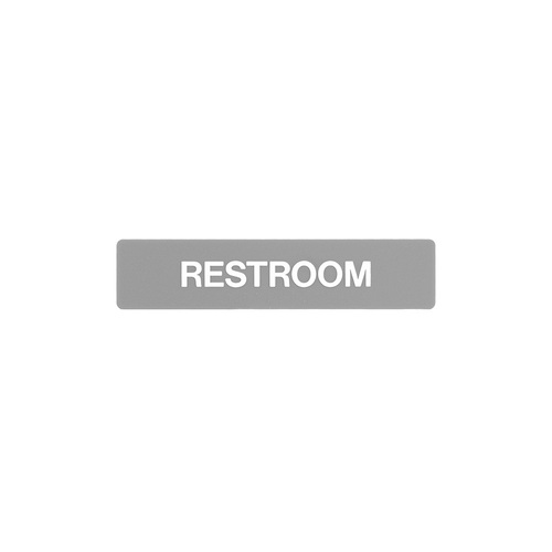 BCF SB447-GRAY 1-3/4 x 8 Restroom Sign With Braille