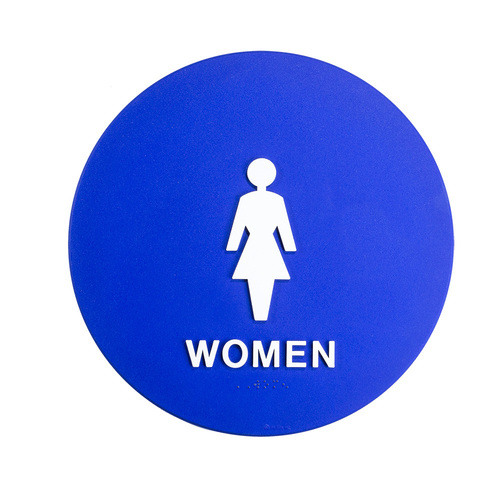 BCF SBH12W-BLUE 12 x 12 Women Door Sign