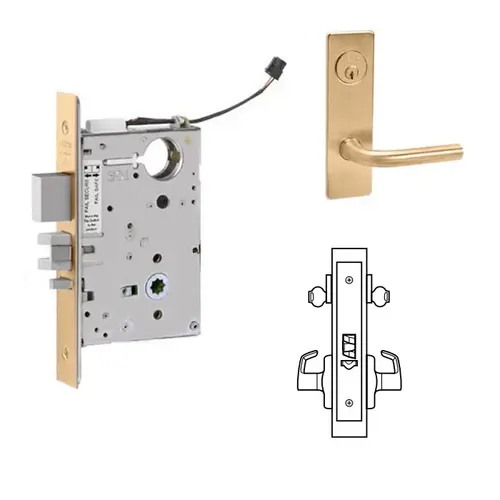 ML20932 Mortise Electrified Lever Lockset x REX Satin Bronze