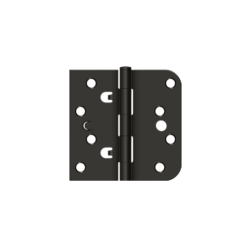 4" x 4" x 5/8" Square and Round Corner Hinge Pair Oil Rubbed Dark Bronze