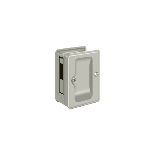 Deltana SDAR325U15 HD Pocket Lock, Adjustable, 3-1/4" x 2-1/4" Sliding Door Receiver in Brushed Nickel
