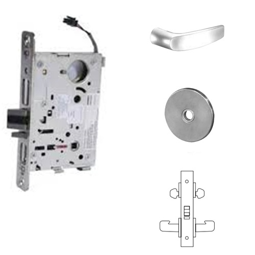 RX-8273-24V Electrified Double Cylinder Mortise Lock Satin Chrome