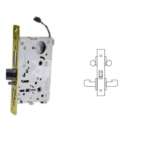 RX-8272-12V Electrified Mortise Lock Body Only Bright Polished Brass