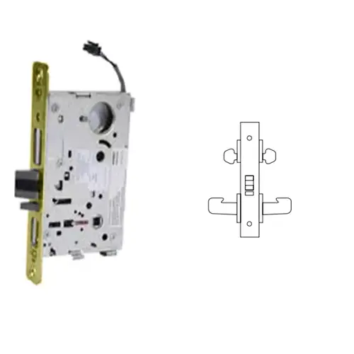 RX-8273-12V Electrified Mortise Lock Body Only Bright Polished Brass