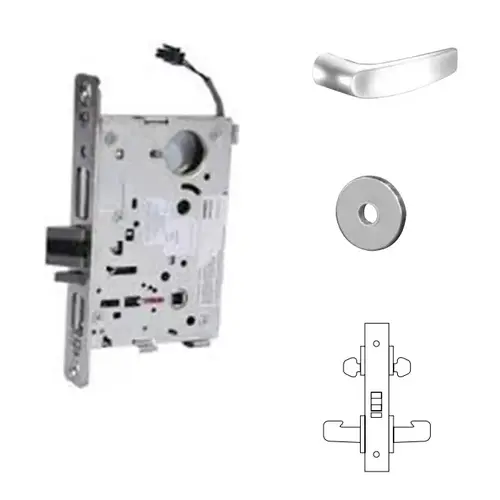 RX-8272-12V Electrified Double Cylinder Mortise Lock Satin Chrome