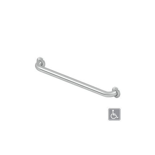 24" Center To Center Straight Grab Bar With Concealed Screw Stainless Steel