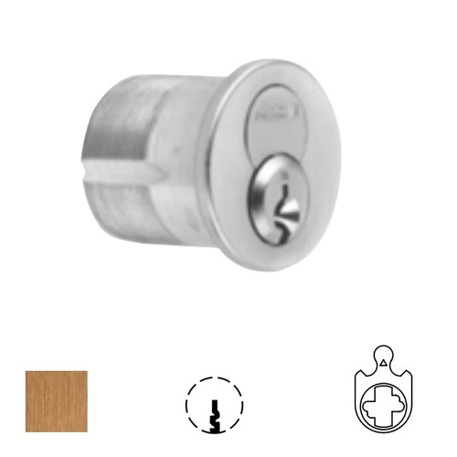 1080 Series IC Mortise Cylinder Satin Bronze