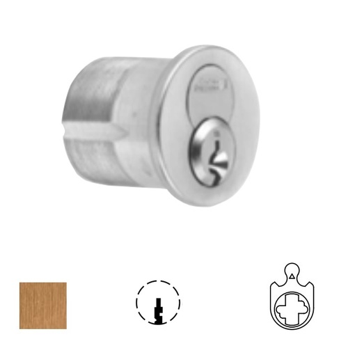 1080 Series IC Mortise Cylinder Satin Bronze