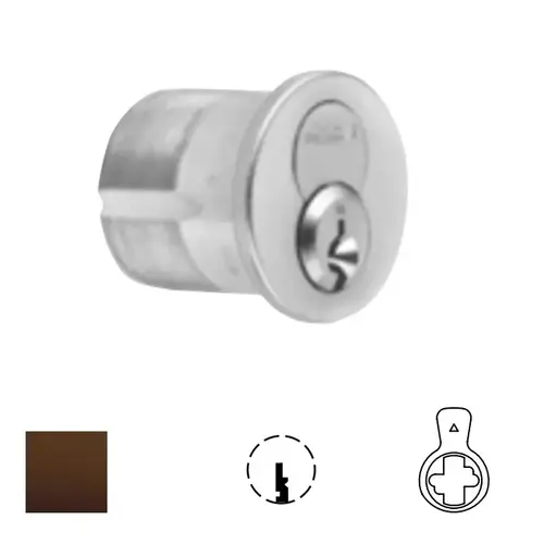 1080 Series IC Mortise Cylinder Oil Rubbed Dark Bronze