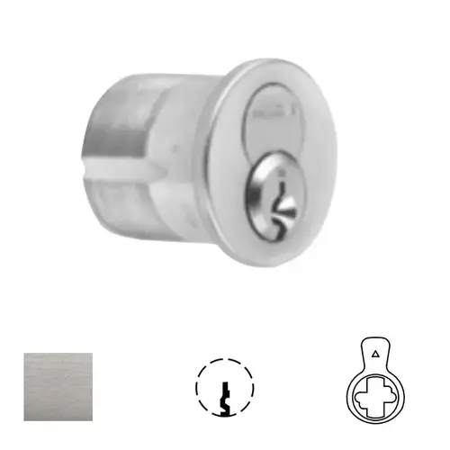 1080 Series IC Mortise Cylinder Satin Chrome