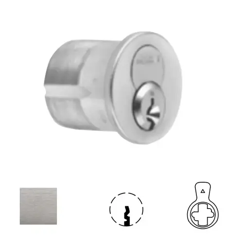 1080 Series IC Mortise Cylinder Satin Chrome