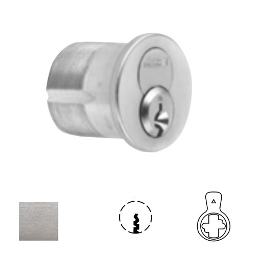 1080 Series IC Mortise Cylinder Satin Chrome