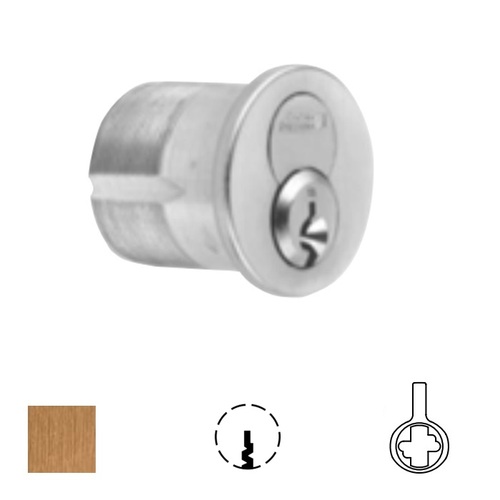 1080 Series IC Mortise Cylinder Satin Bronze