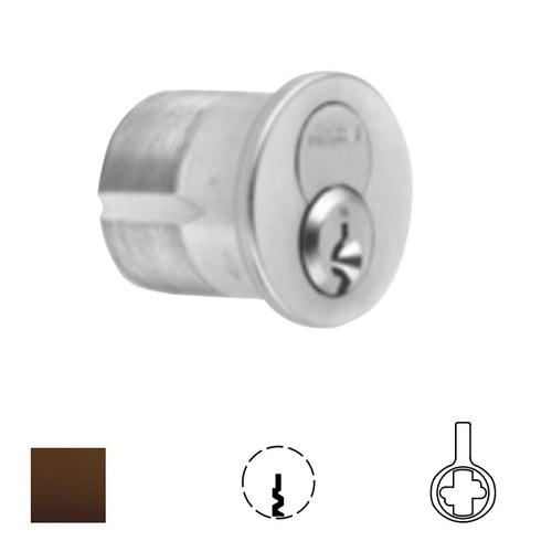 1080 Series IC Mortise Cylinder Oil Rubbed Dark Bronze