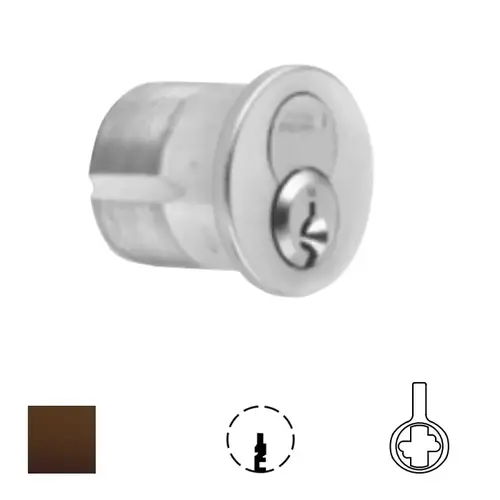 1080 Series IC Mortise Cylinder Oil Rubbed Dark Bronze