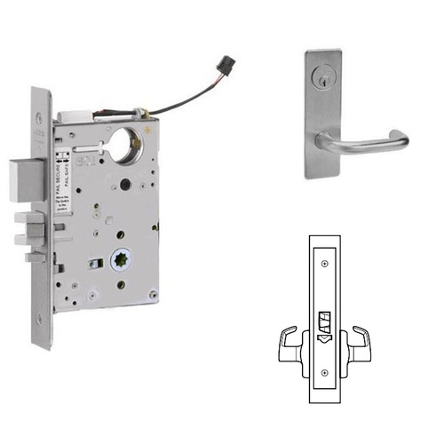 ML20915 Mortise Electrified Lever Lockset Satin Chrome