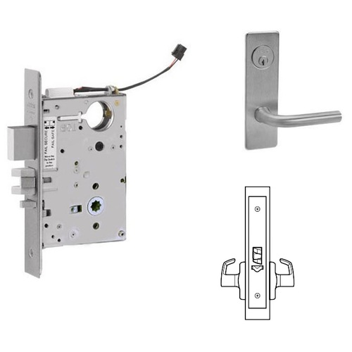 ML20915 Mortise Electrified Lever Lockset x REX Satin Chrome