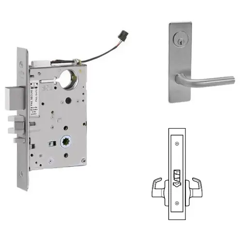 ML20915 Mortise Electrified Lever Lockset Satin Chrome