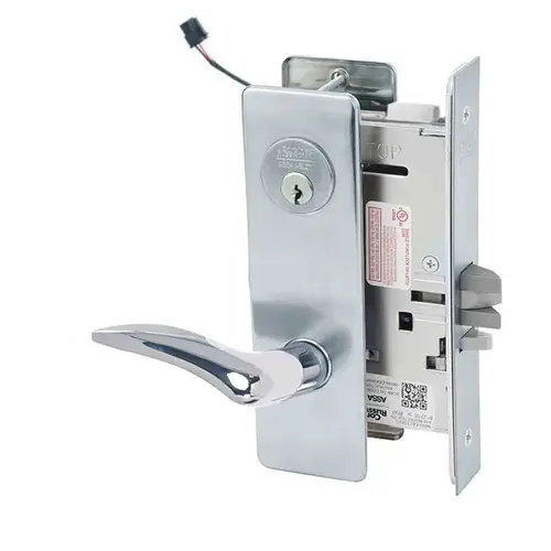 ML20932 Mortise Electrified Lever Lockset Bright Polished Chrome