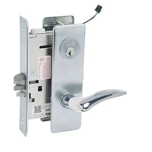 ML20932 Mortise Electrified Lever Lockset x REX Bright Polished Chrome