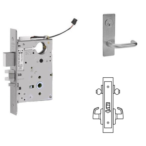 ML20932 Mortise Electrified Lever Lockset Satin Chrome