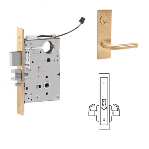 ML20915 Mortise Electrified Lever Lockset x REX Satin Bronze