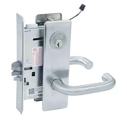 ML20932 Mortise Electrified Lever Lockset Bright Polished Chrome