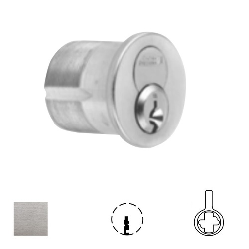 1080 Series IC Mortise Cylinder Satin Chrome