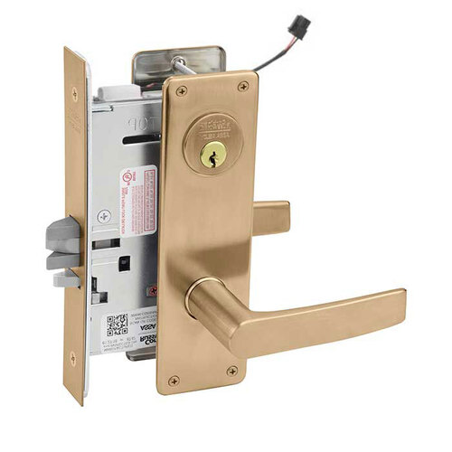 ML20906 Mortise Electrified Lever Lockset x REX Satin Bronze