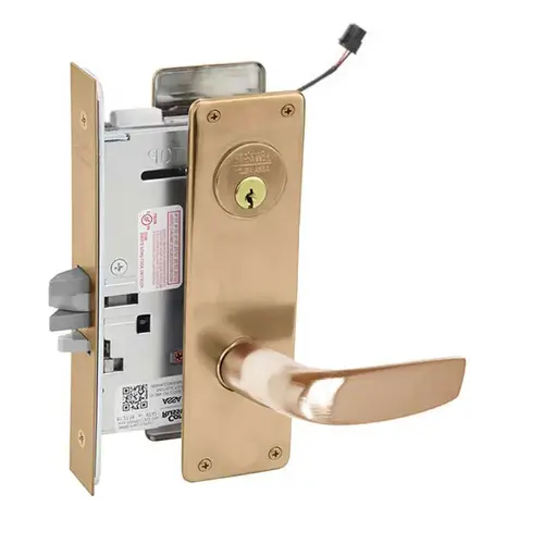 ML20932 Mortise Electrified Lever Lockset x REX Satin Bronze